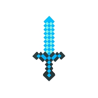 Pixel blå mini spilsværd – legetøj til børn og gamere – 23 cm